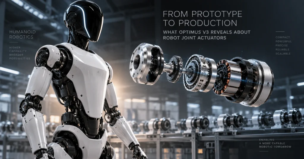 Humanoid robot and robot joint actuator for mass production